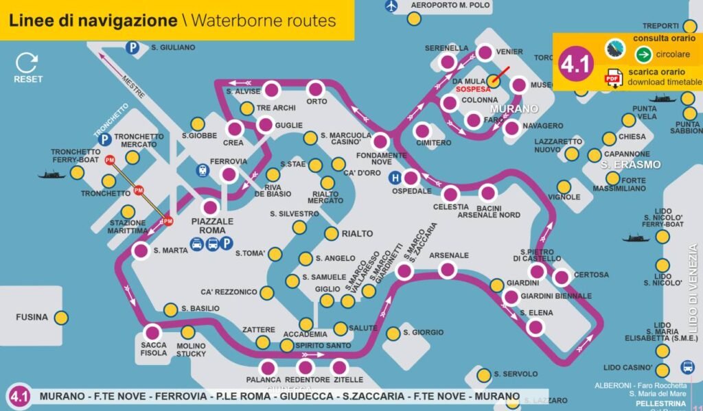 Le Guide Complet des Lignes de Vaporetto
